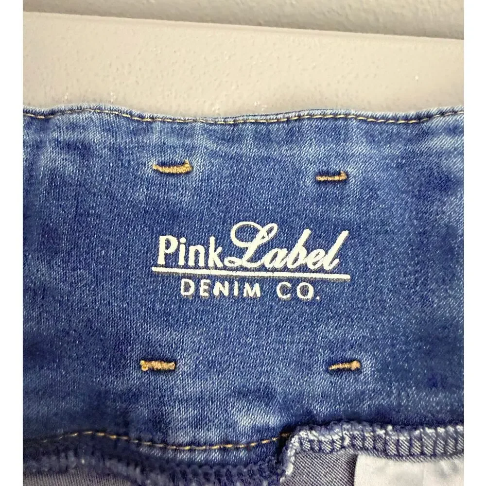 Pink Label Denim Co High Rise Skinny Jeans Size 8 Stretch Blue Denim